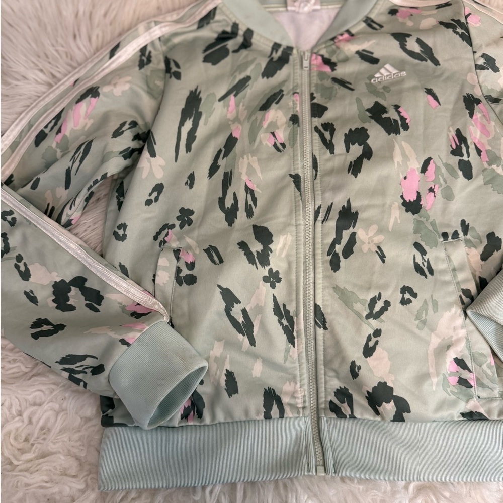 Adidas Mint Green and Soft Pink Jacket